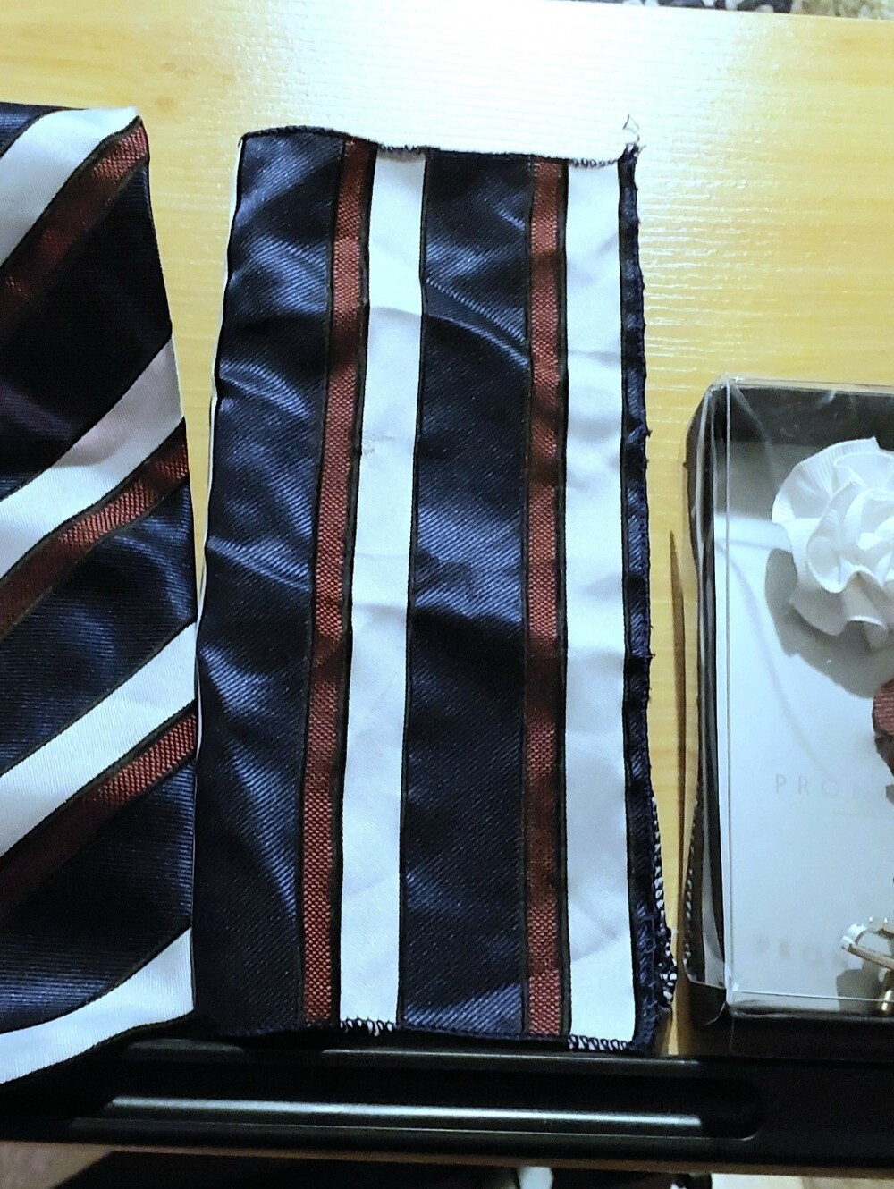 Red, White, and Blue Tie & Pocket Square With Miscellaneous Tie Accessories